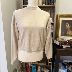 J.CREW | Cream Lightweight Crewneck Sweater Small